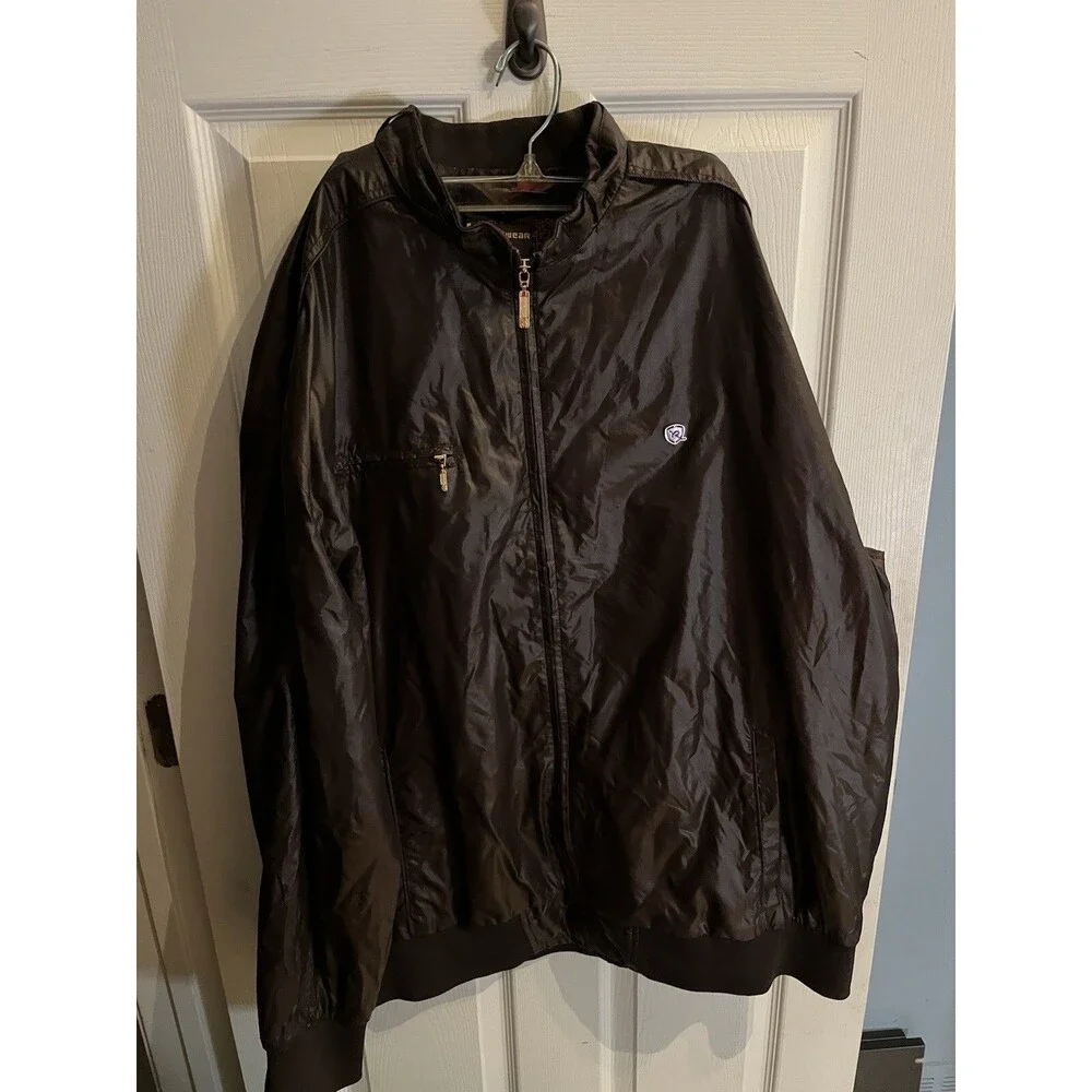 Rocawear Men’s Windbreaker Jacket Brown Nylon Full-Zip 3XL - Light Outerwear